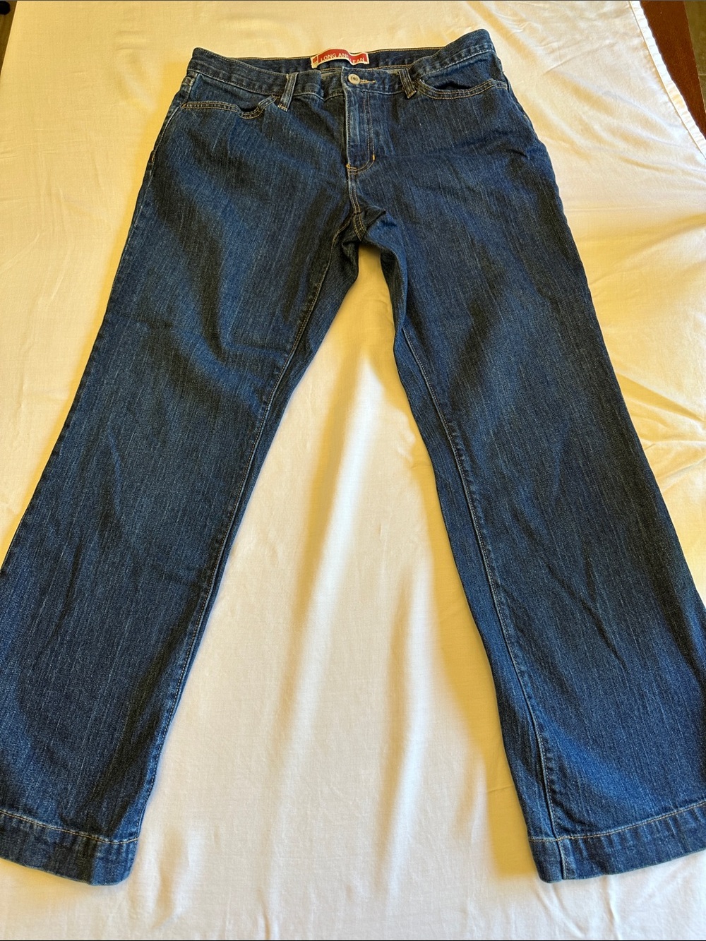 GAP Women's Long and Lean Boot Cut Jeans in Dark Blue Denim 10 ankle